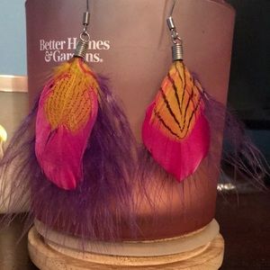 Feather earrings